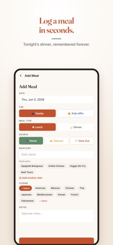 Sofra: Family Meal Planner Screenshot 2 of 6