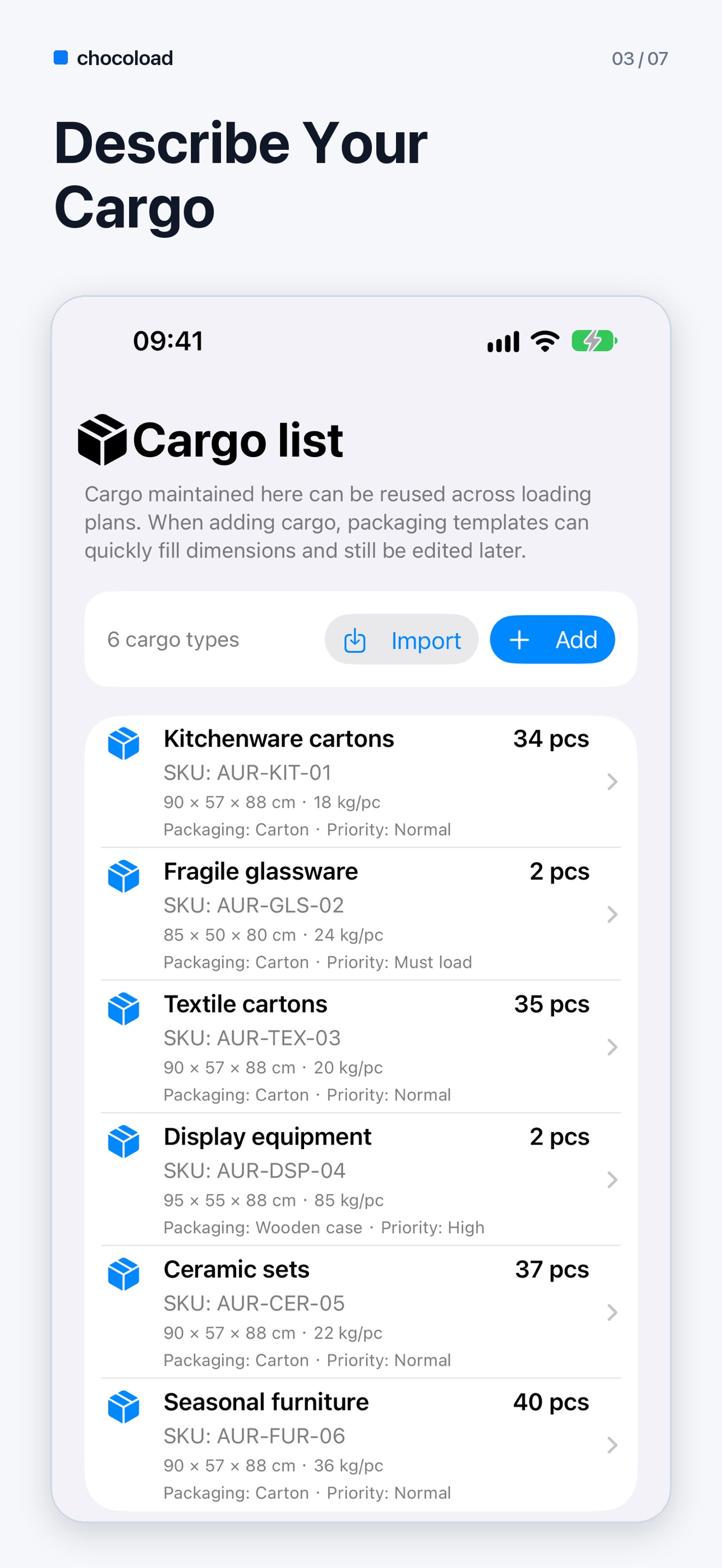 Screenshot 3 of Chocoload: Load Planner