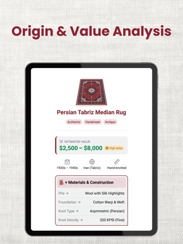 Rug Identifier & Value iPad screenshot