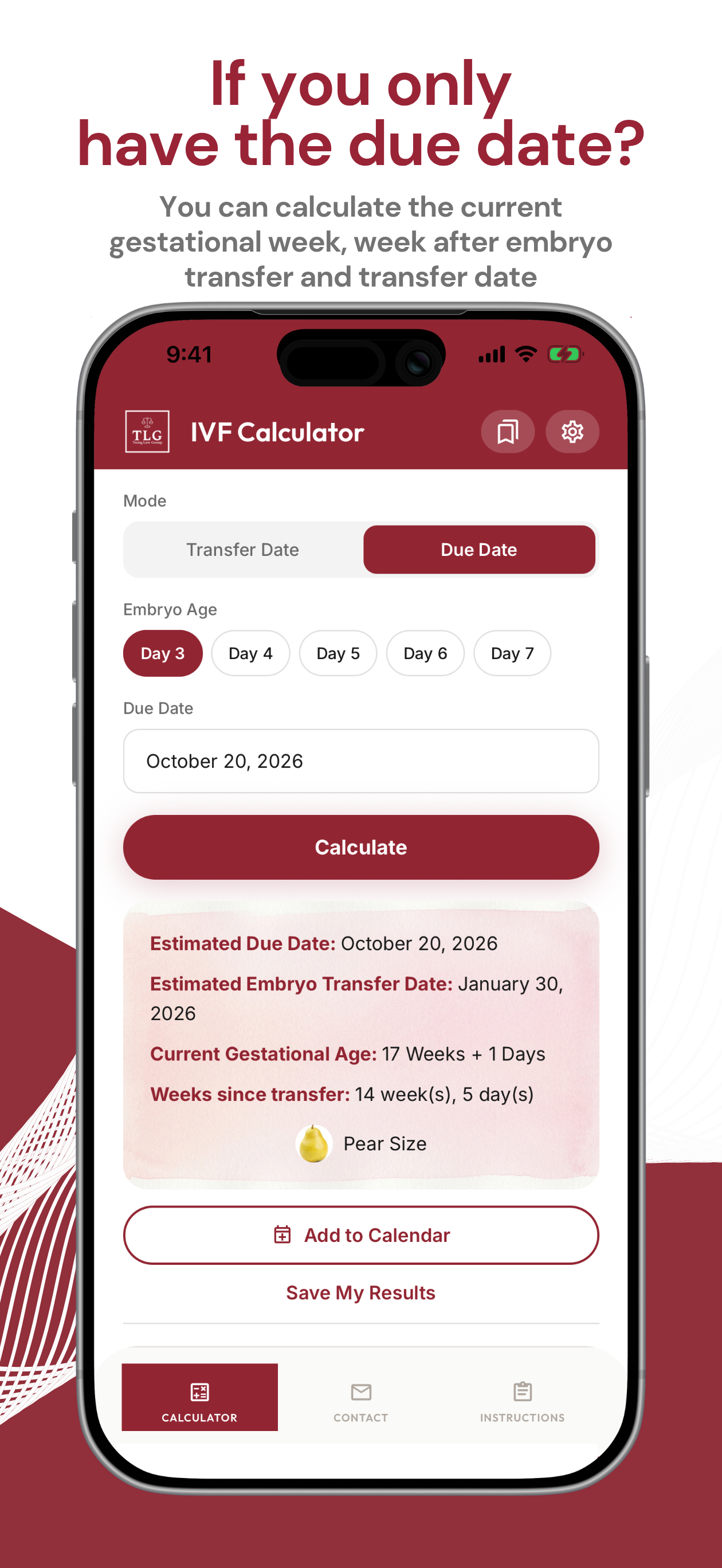 IVF Pregnancy Calculator