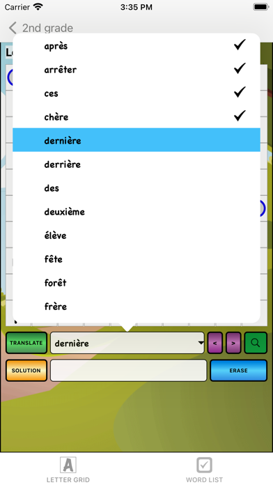 Mots Cachés Orthographe Screenshot