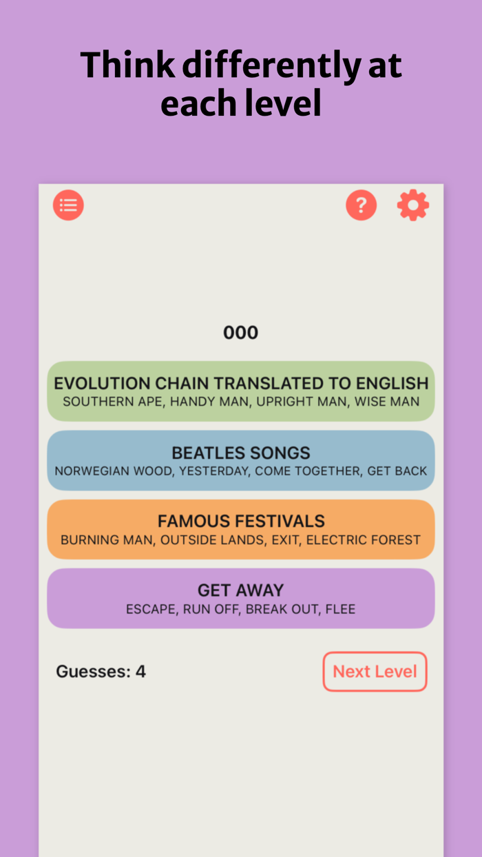 Connect Only Association Game