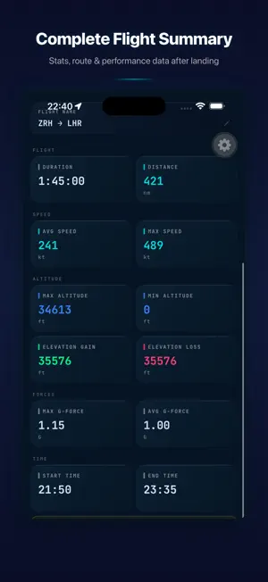 Flight Metrics screenshot 3