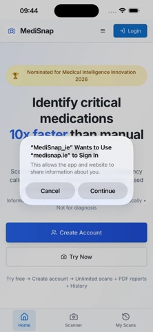 Medisnap.ie screenshot