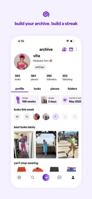 archive: outfit tracker Screenshot 2 of 5