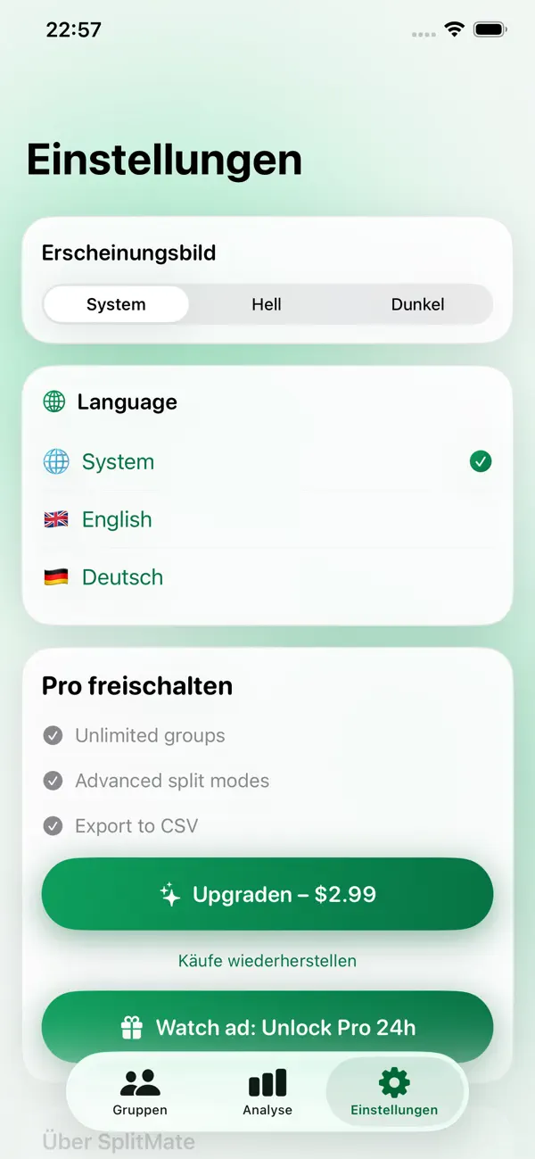SplitMate iPhone Screenshot
