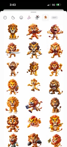 Ultra Fierce Lion Stickers screenshot