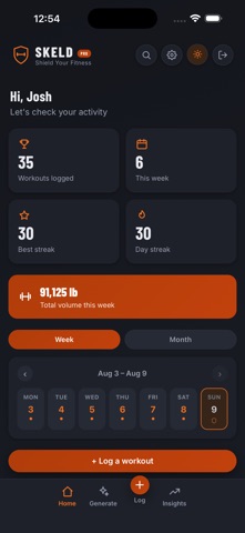Skeld: Workout Tracker iPhone screenshot