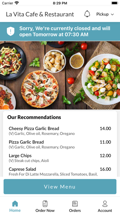 La Vita Cafe And Restaurant Screenshot