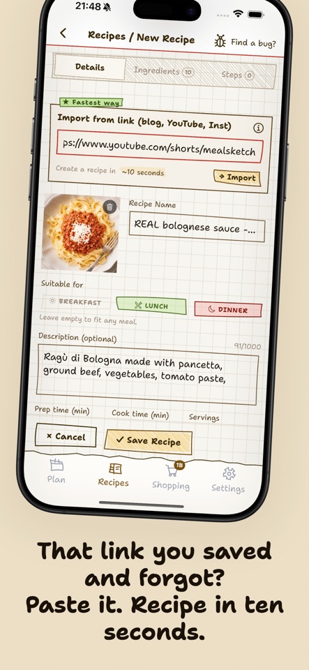 Mealsketch: Family Meal Plan screenshot 2