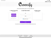 croonify iPad Captures Décran 1