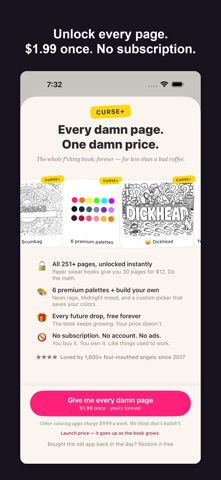 Swear Words: Adult Coloring iPhone screenshot