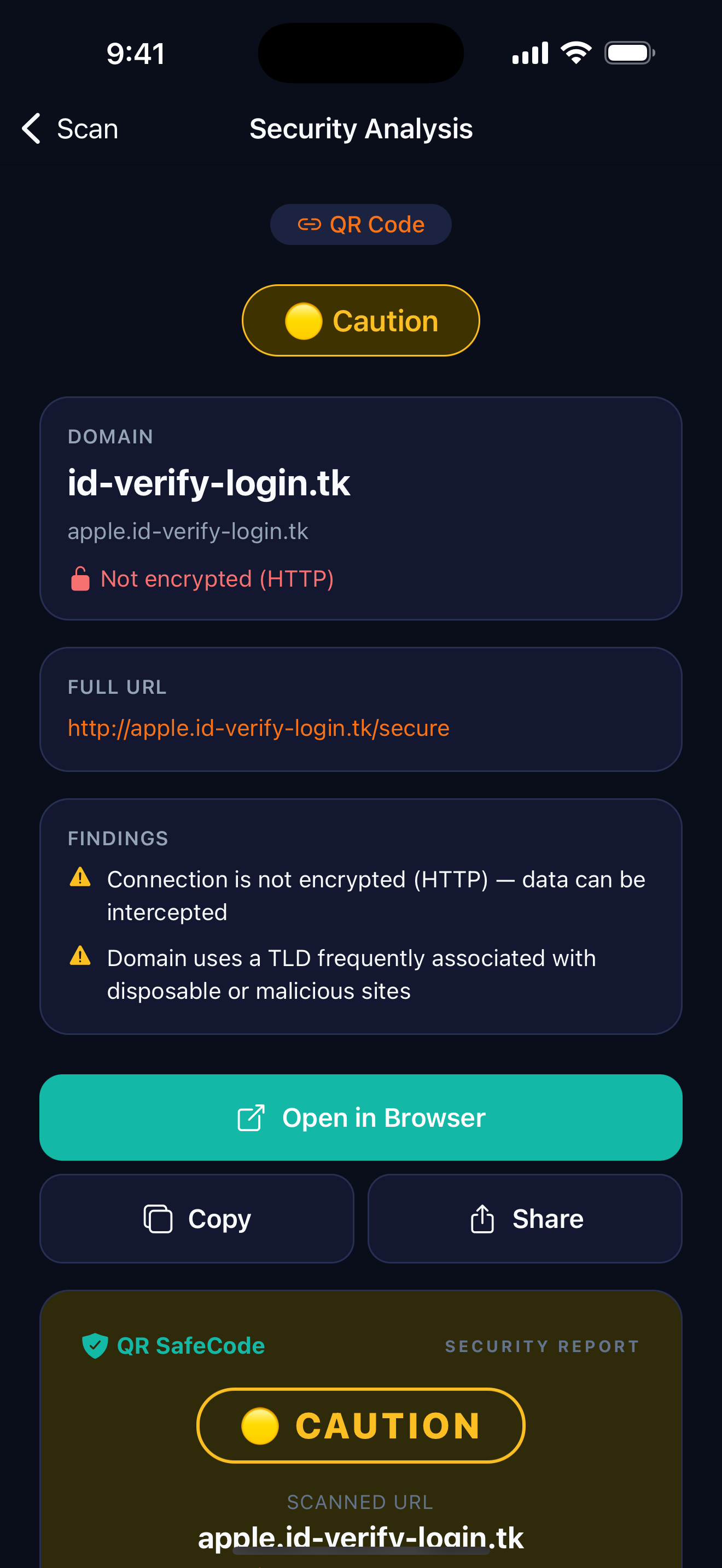 QR SafeCode screenshot 3
