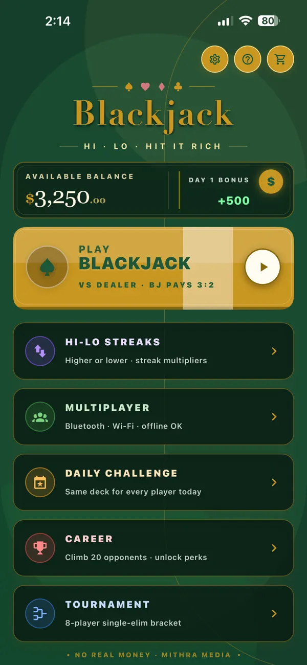 Screenshot #2 pour BlackJack - Hit It Rich