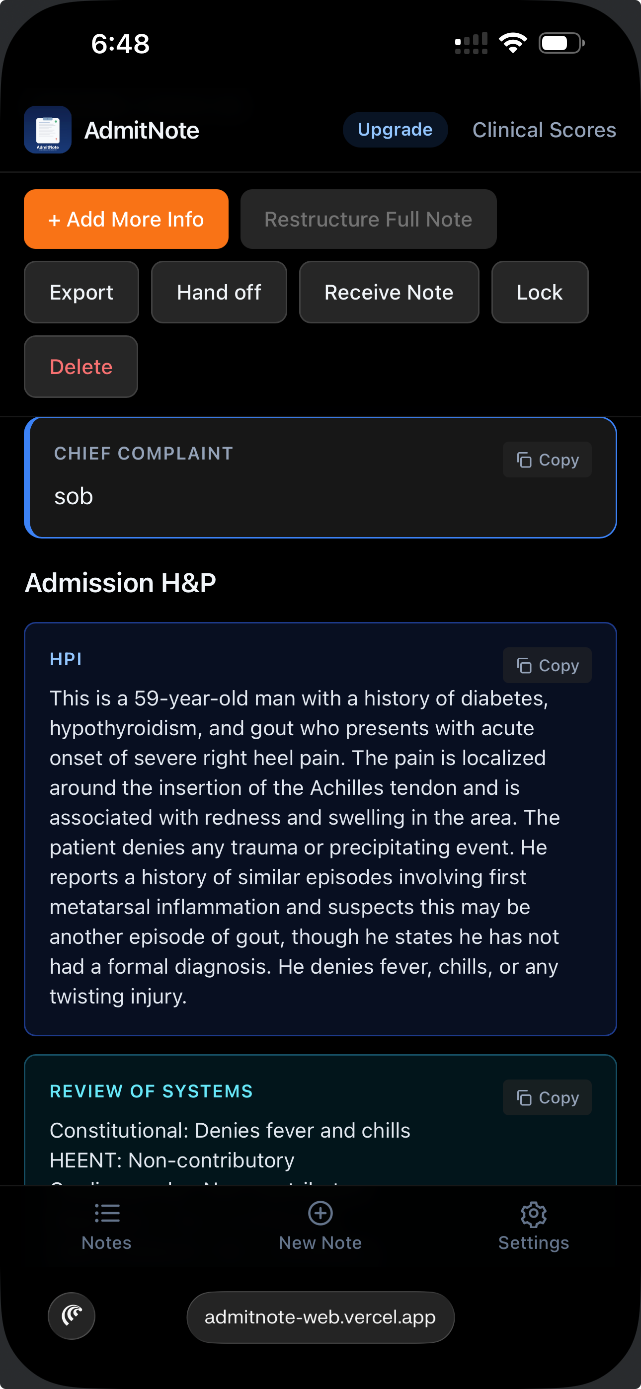 AdmitNote screenshot 6