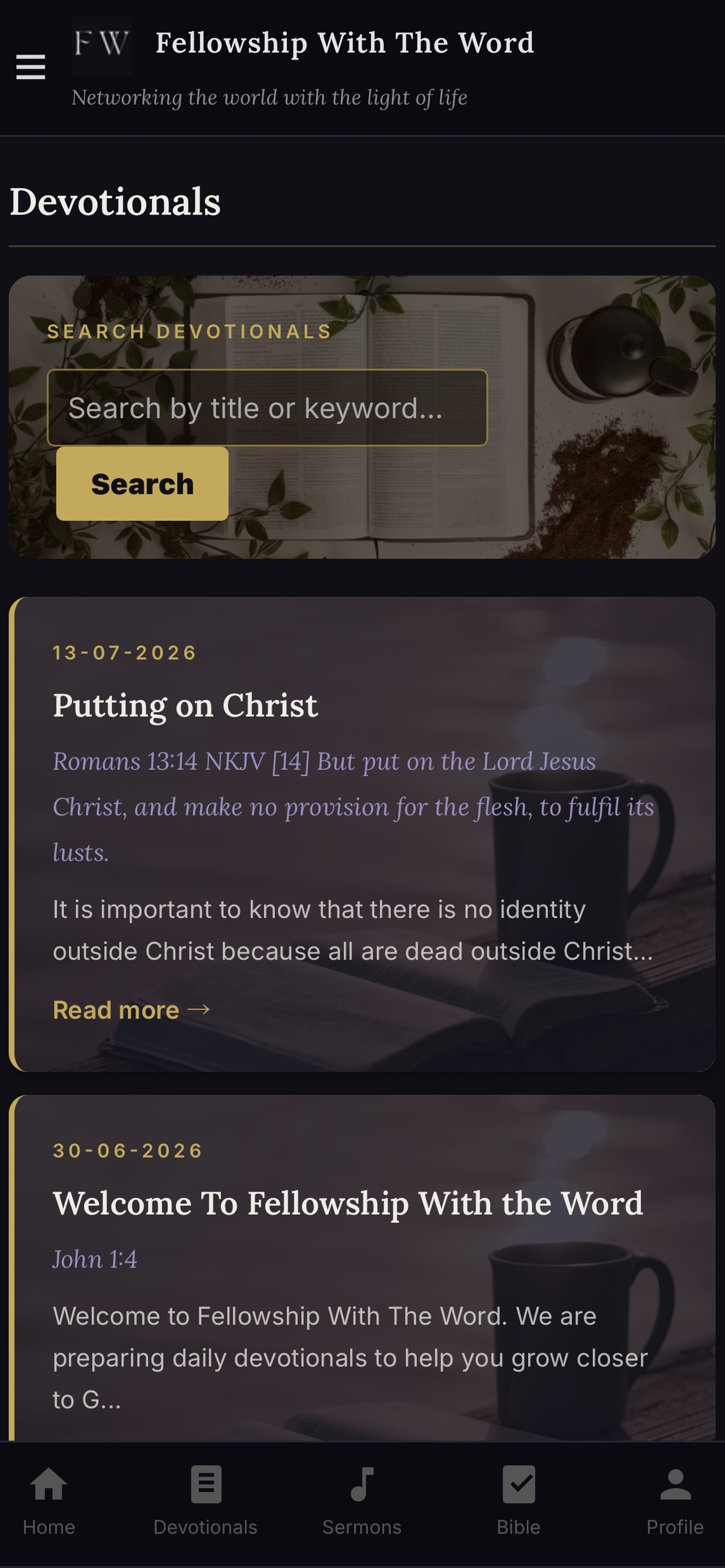 Fellowship With The Word screenshot 3