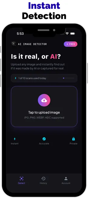 AI Image Detector - Real/Fake screenshot 1