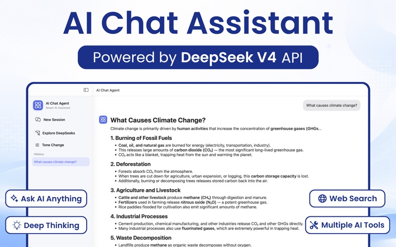 AI Chat Bot Agent & AI Tools iPhone screenshot