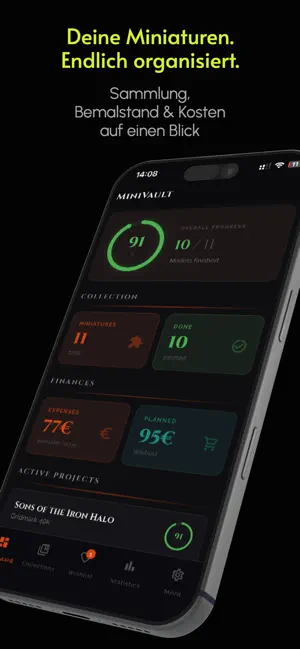 MiniVault – Miniature Tracker screenshot 1