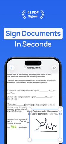 Signature Creator & PDF Signer iPhone screenshot