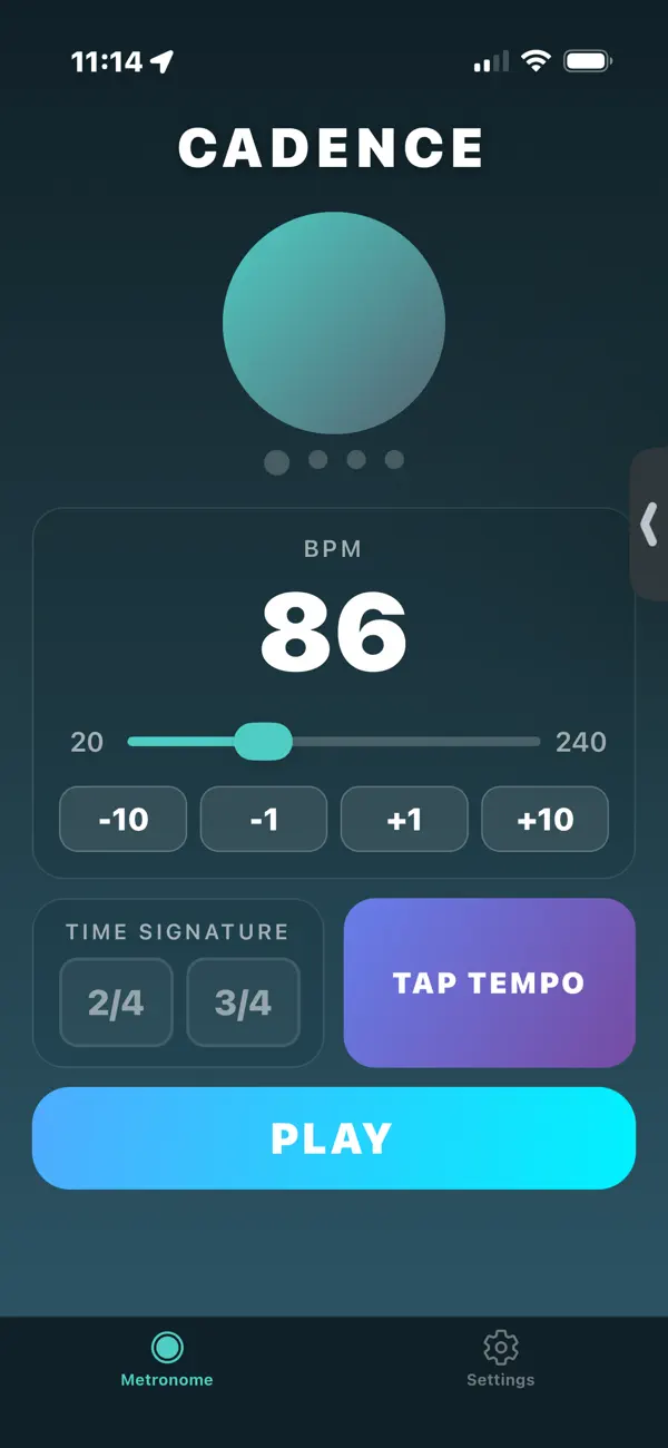 Screenshot #3 pour Cadence - Haptic Metronome