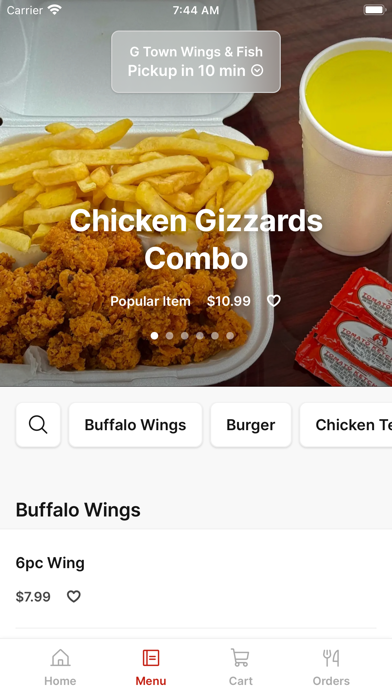 G Town Wings & Fish iPhone screenshot 2 - Food & Drink app