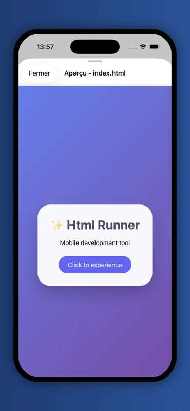 HTML Runner: Aperçu Web screenshot 3 of 5