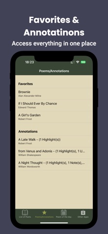 Poems - Poetry in English iPhone screenshot
