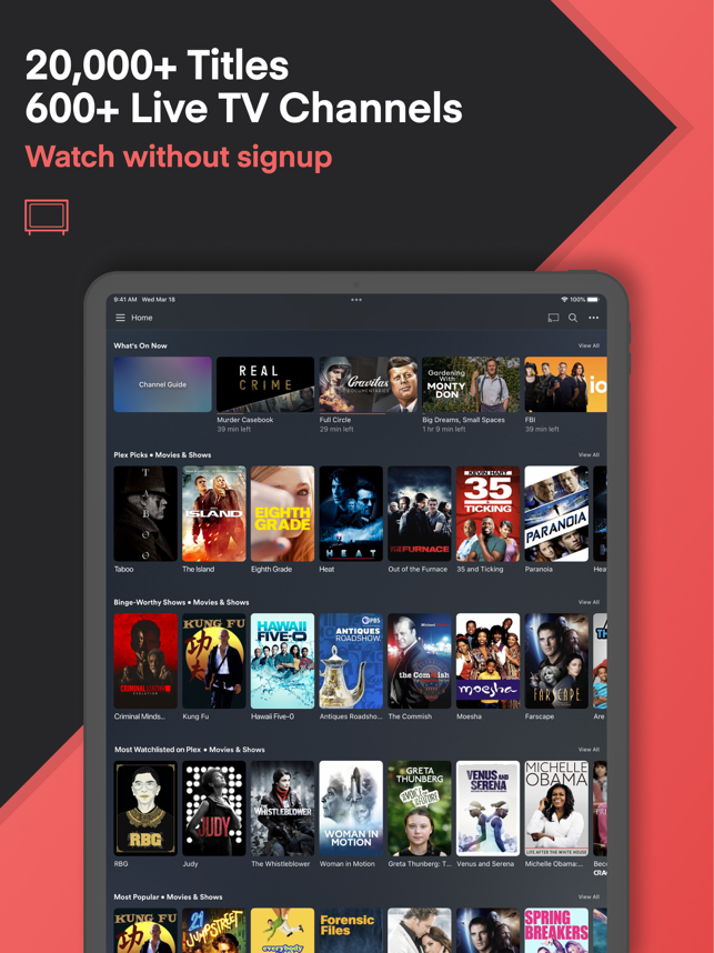 ‎Plex: 실시간 TV 및 영화 시청 스크린샷
