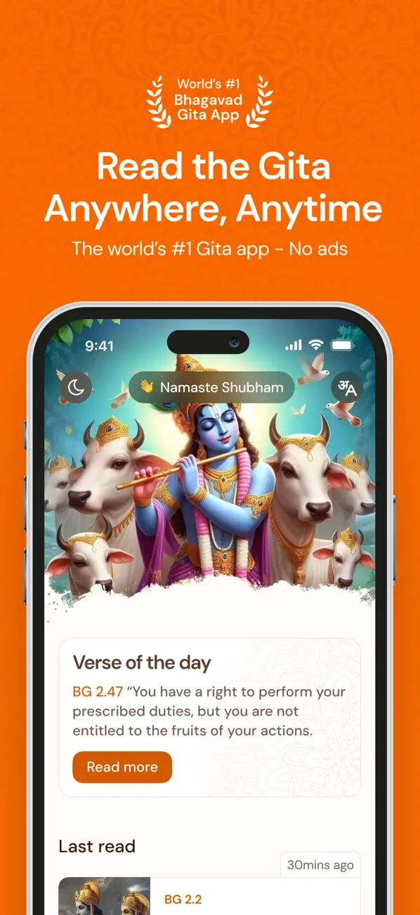 Screenshot #1 pour Bhagavad Gita: Hindi & English