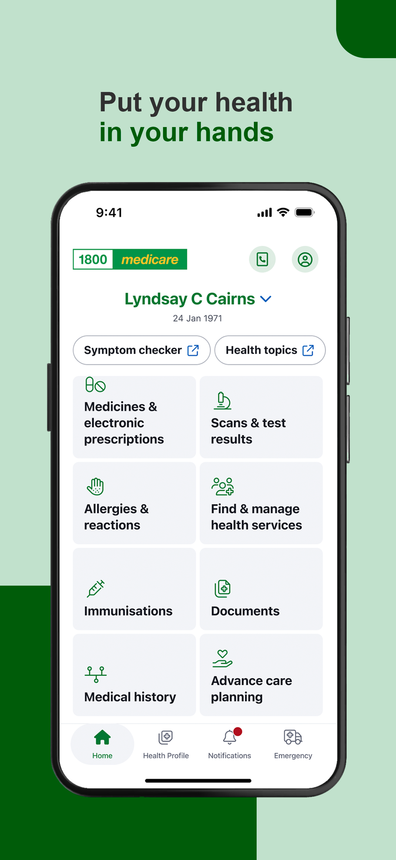 1800MEDICARE (was my health)