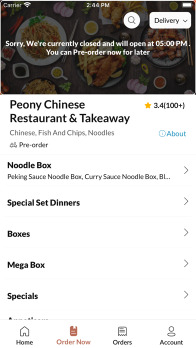 PeonyChineseRestaurantTakeaway Screenshot