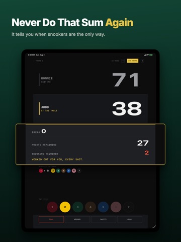 Snooker Scoreboard₊ iPad screenshot