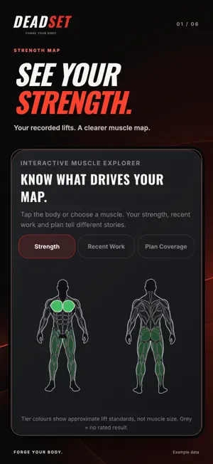 DEADSET: Gym Workout Tracker screenshot 1