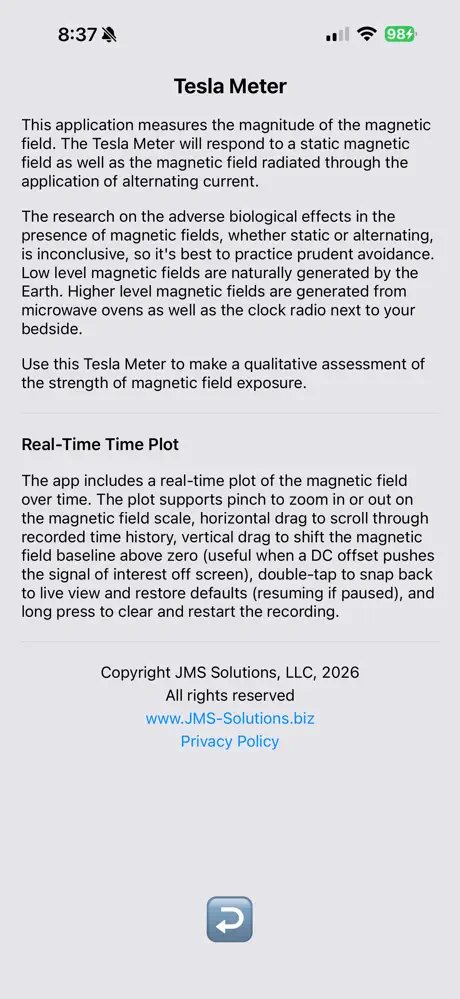 Tesla Field Meter screenshot 3
