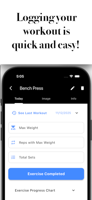 Only You Workout Tracker Screenshot 3 of 5
