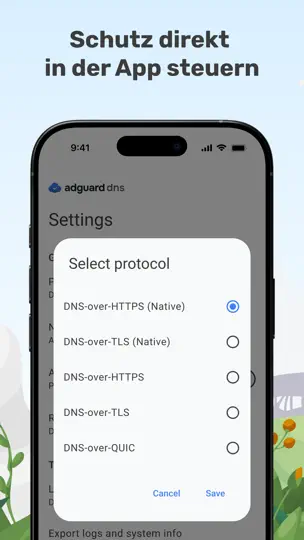 Screenshot von AdGuard DNS auf dem iPhone 5