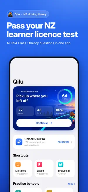 Qilu NZ Road Code screenshot 1