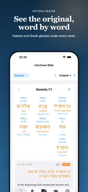 Interlinear Bible: Strong's screenshot 1