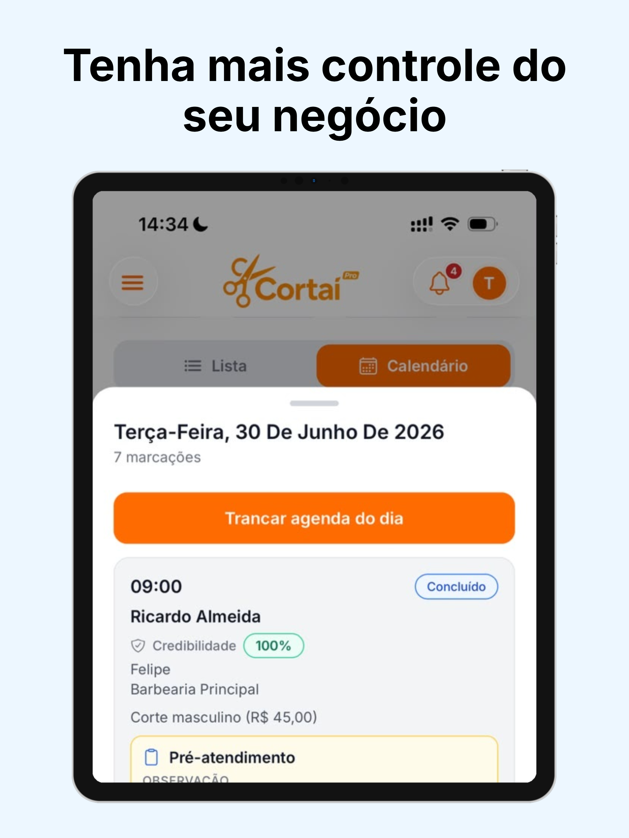 CortaÍ PRO: Profissionais