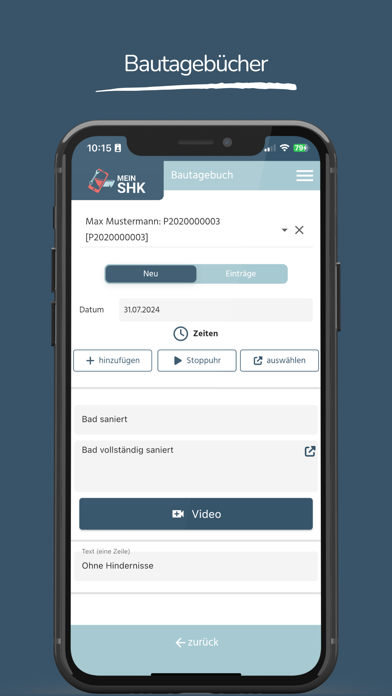 MeinSHK - SHK-Verwaltungs-App Screenshot