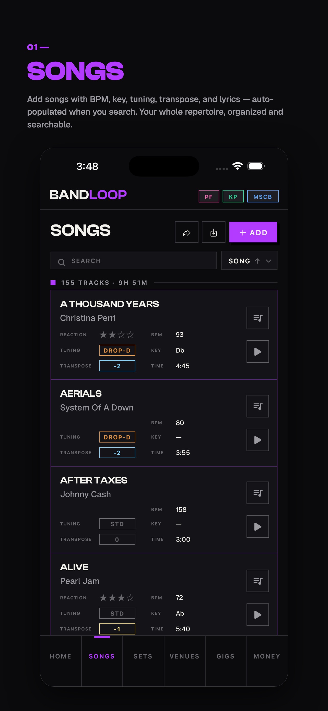 Screenshot 2 of Bandloop: Setlists & Gigs