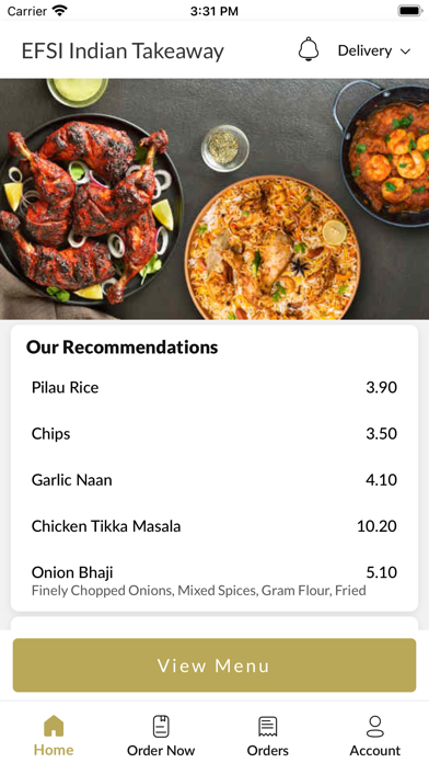 EFSI Indian Takeaway Screenshot