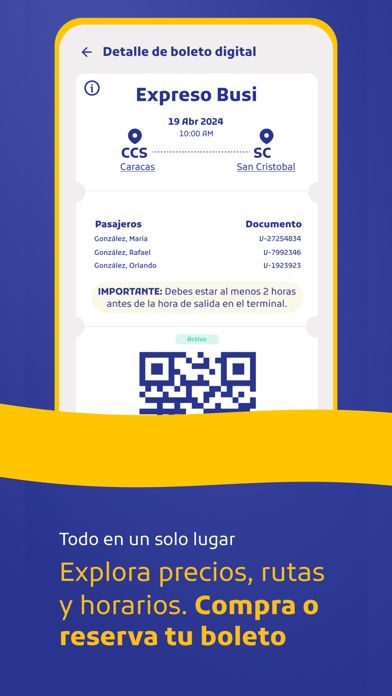 Busi Boletos iPhone screenshot 4 - Travel app