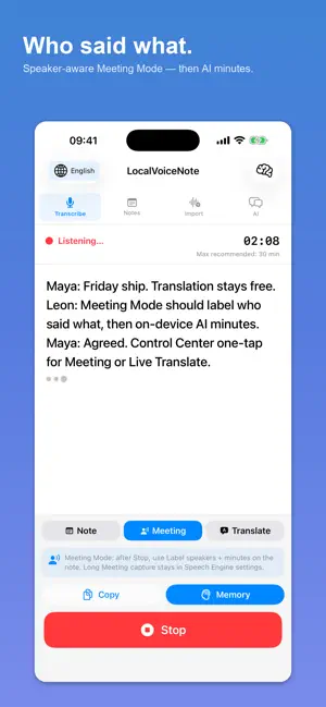 LocalVoiceNote screenshot 1