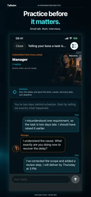 Talksim: AI Conversation screenshot 1