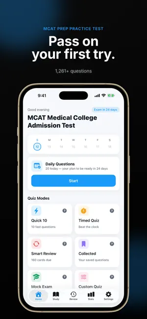 MCAT Prep: Med School & Quiz screenshot 1