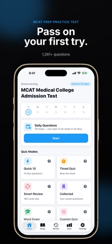 MCAT Prep: Med School & Quiz iPhone screenshot