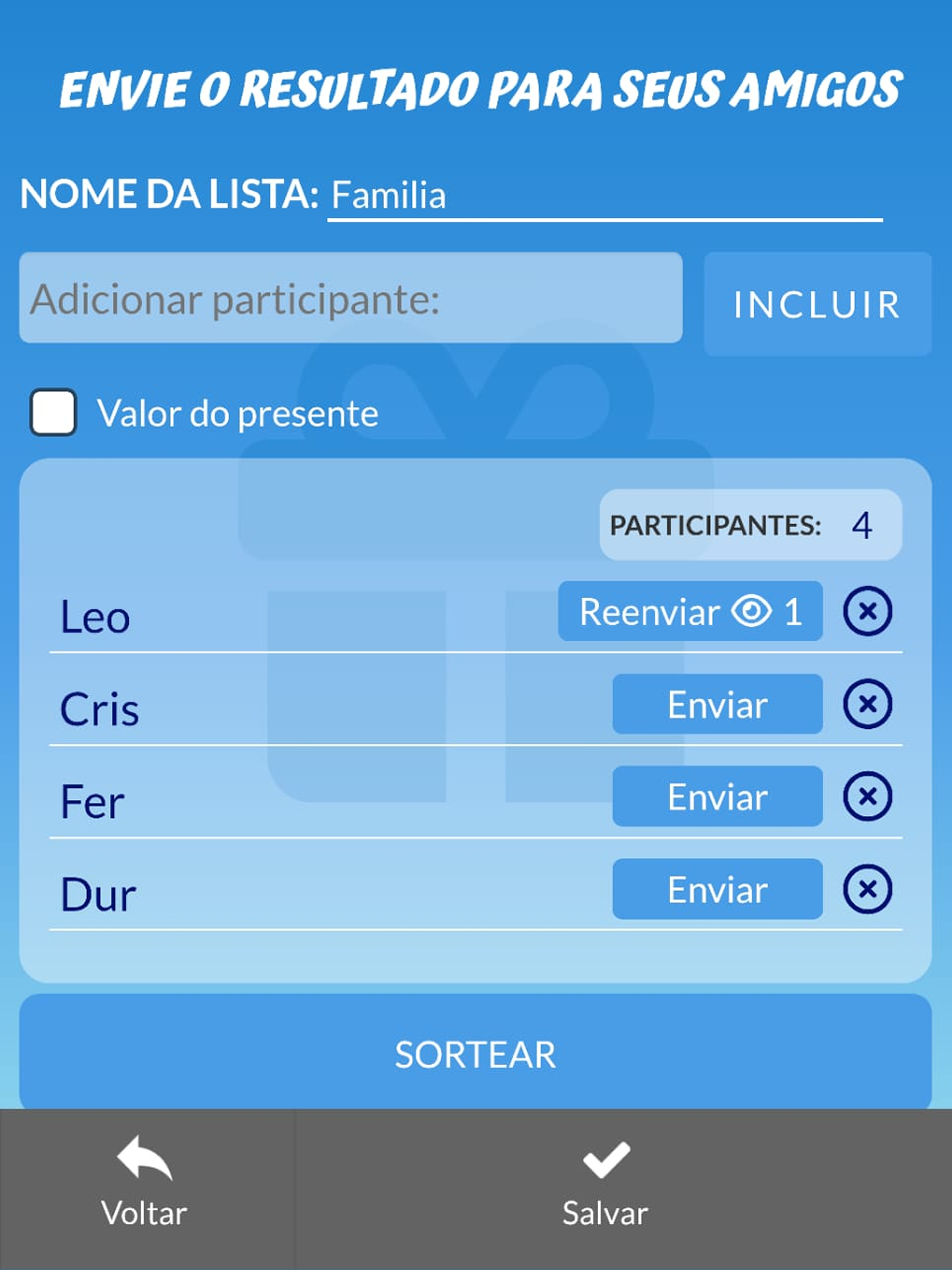 Sorteio de Amigo Secreto screenshot 16