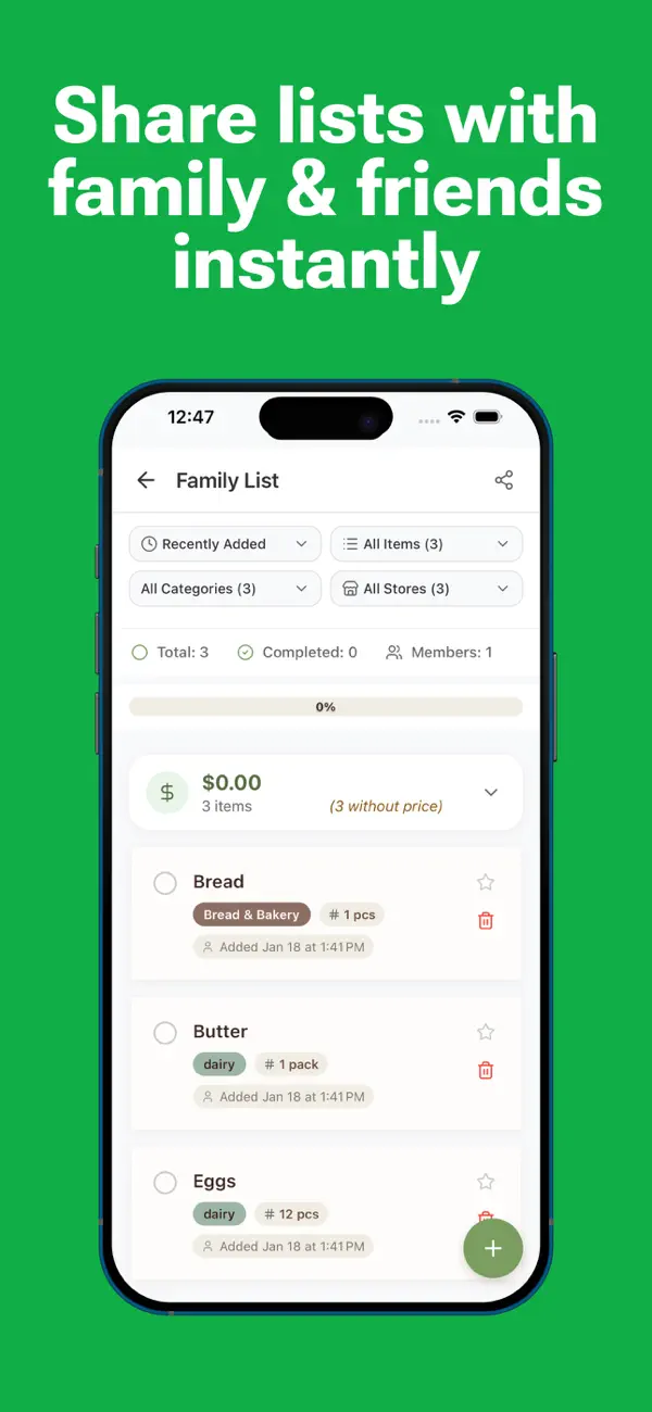 Screenshot #2 pour Achats & Recettes Familiales